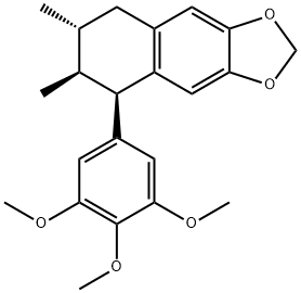 (5R)-5,6,7,8-Tetrahydro-6β,7α-dimethyl-5-(3,4,5-trimethoxyphenyl)naphtho[2,3-d]-1,3-dioxole,55924-17-9,结构式