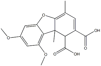 1,9b-Dihydro-7,9-dimethoxy-4,9b-dimethyl-1,2-dibenzofurandicarboxylic acid 结构式
