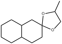 3',4',4'a,5',6',7',8',8'a-オクタヒドロ-4-メチルスピロ[1,3-ジオキソラン-2,2'(1'H)-ナフタレン] 化学構造式