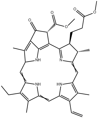 methyl [3S-(3alpha,4beta,21beta]-14-ethyl-21-(methoxycarbonyl)-4,8,13,18-tetramethyl-20-oxo-9-vinylphorbine-3-propionate