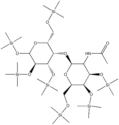 4-O-[2-(Acetylamino)-3-O,4-O,6-O-tris(trimethylsilyl)-2-deoxy-β-D-galactopyranosyl]-1-O,2-O,3-O,6-O-tetrakis(trimethylsilyl)-D-galactopyranose|
