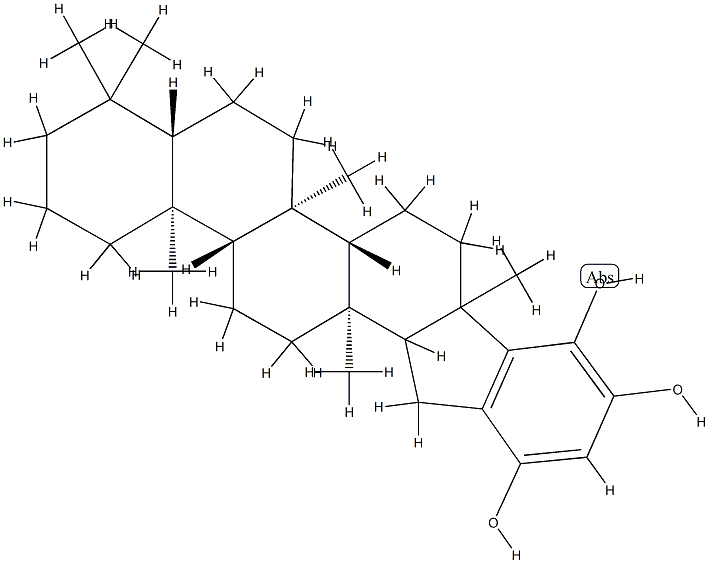 17,17a-Dihydro-4,4,8,17-tetramethyl-3'H-indeno[1',2':17,17a]-D-homo-5α-androst-17-ene-4',6',7'-triol Struktur