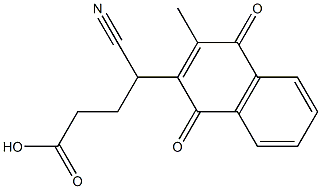 γ-Cyano-1,4-dihydro-3-methyl-1,4-dioxo-2-naphthalenebutanoic acid 结构式