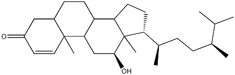 12α-Hydroxy-5β-ergost-1-en-3-one,56052-07-4,结构式