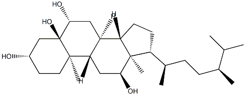 5α-Ergostane-3β,5,6β,12α-tetraol Structure