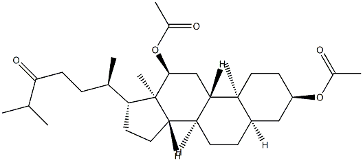 3α,12α-Bis(acetyloxy)-5β-cholestan-24-one Struktur