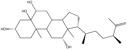 5α-Ergost-25-ene-3β,5,6β,12β-tetrol,56052-97-2,结构式