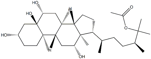 5α-Ergostane-3β,5,6β,12β,25-pentaol 25-acetate Structure