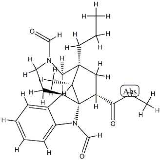 (5α,12β,19α,20R)-1,9-Diformyl-2α,20-cyclo-8,9-secoaspidospermidine-3α-carboxylic acid methyl ester,56053-34-0,结构式
