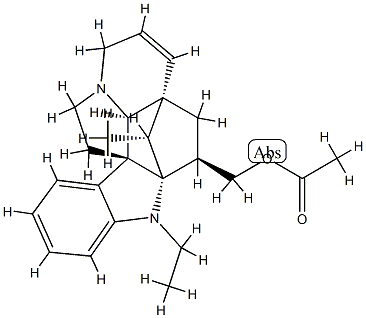 (5α,12β,19α,20R)-6,7-ジデヒドロ-1-エチル-2α,20-シクロアスピドスペルミジン-3β-メタノールアセタート 化学構造式