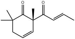 (S)-2,6,6-Trimethyl-2α-[(E)-1-oxo-2-butenyl]-3-cyclohexen-1-one,56083-39-7,结构式