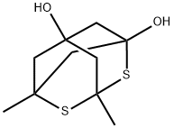 3,5-ジメチル-2,4-ジチアトリシクロ[3.3.1.13,7]デカン-1,7-ジオール 化学構造式