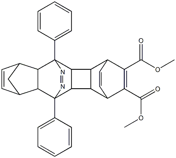 1,4,4a,4b,5,5a,6,9,9a,10,10a,10b-Dodecahydro-5,10-diphenyl-5,10-epiazo-1,4-etheno-6,9-methanobenzo[b]biphenylene-2,3-dicarboxylic acid dimethyl ester 结构式