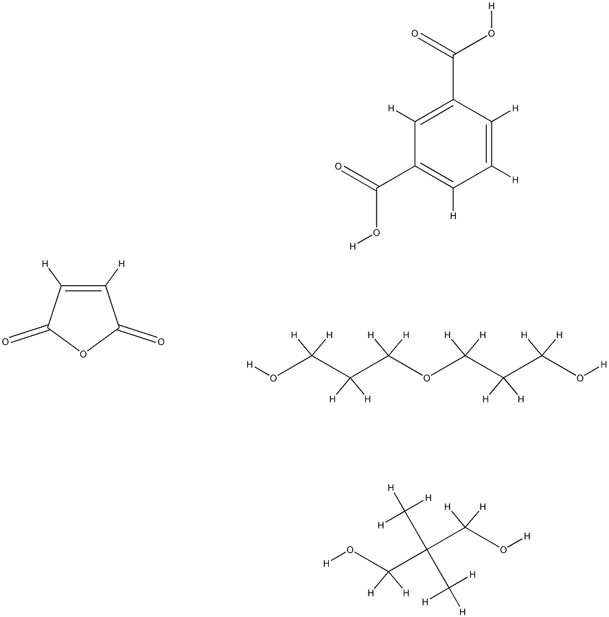 1,3-Benzenedicarboxylic acid, polymer with 2,2-dimethyl-1,3-propanediol, 2,5-furandione and oxybispropanol 化学構造式