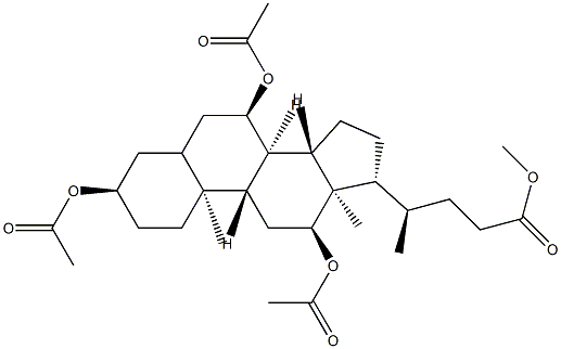 3α,7α,12α-Tris(acetyloxy)cholan-24-oic acid methyl ester 结构式