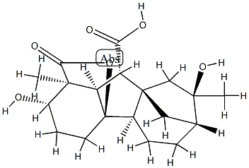 2β,4aα,8α-Trihydroxy-1β,8β-dimethylgibbane-1α,10β-dicarboxylic acid 1,4a-lactone,561-68-2,结构式