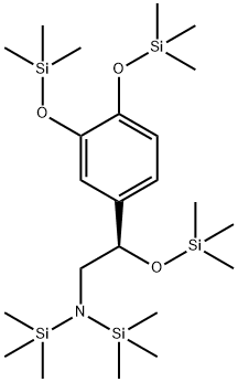 (R)-N,N-Bis(trimethylsilyl)-3,4,β-tris[(trimethylsilyl)oxy]benzeneethanamine,56114-59-1,结构式