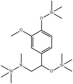 3-メトキシ-N-メチル-N-トリメチルシリル-4,β-ビス[(トリメチルシリル)オキシ]ベンゼンエタンアミン 化学構造式