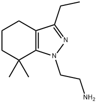 1H-Indazole-1-ethanamine,3-ethyl-4,5,6,7-tetrahydro-7,7-dimethyl-(9CI) 化学構造式