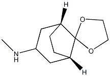 Spiro[bicyclo[3.2.1]octane-8,2-[1,3]dioxolan]-3-amine, N-methyl-, stereoisomer (9CI) Struktur