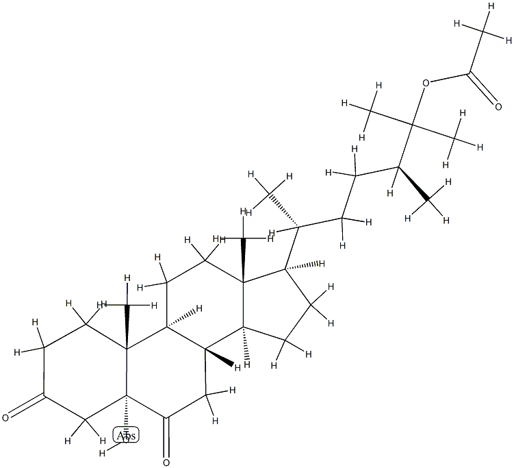 25- (Ацетилокси) -5-гидрокси-5α-эргостан-3,6-дион структура