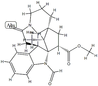 (5α,12β,19α,20R)-1-Formyl-10-oxo-2α,20-cycloaspidospermidine-3α-carboxylic acid methyl ester Structure