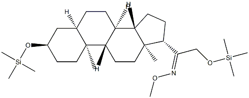 3α,21-Bis(trimethylsiloxy)-5β-pregnan-20-one O-methyl oxime,56196-41-9,结构式