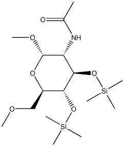 Methyl 2-(acetylamino)-3-O,4-O-bis(trimethylsilyl)-6-O-methyl-2-deoxy-α-D-glucopyranoside|