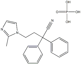 IMidafenacin IMpurity (1-(3-Cyano-3,3-Diphenylpropyl)-2-Methyl-1H-IMidazoliuM Phosphate) 化学構造式