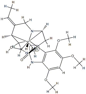 (19E)-18-Demethoxy-16-hydroxygardneramine oxindole,56210-06-1,结构式