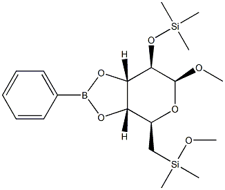Methyl 2-O,6-O-bis(trimethylsilyl)-3-O,4-O-(phenylboranediyl)-α-D-galactopyranoside,56211-16-6,结构式