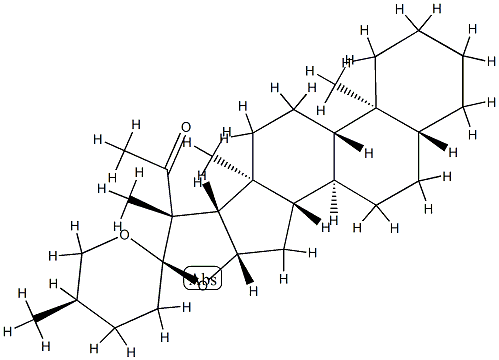 1-[(25R)-5α-Spirostan-20-yl]ethanone,56282-34-9,结构式