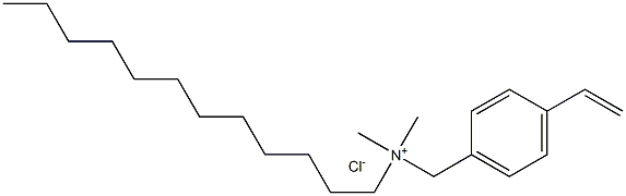 N,N-二甲基-N-十二烷基-4-乙烯基苄胺氯化物 (1:1),56307-84-7,结构式