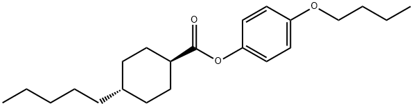 反式-4-戊基环己基甲酸 4-丁氧基苯酯 结构式