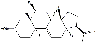 (17α)-3β,6α-Dihydroxy-5α-pregn-9(11)-en-20-one Structure