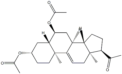 (17α)-3β,6α-Bis(acetyloxy)-5α-pregn-9(11)-en-20-one,56362-35-7,结构式