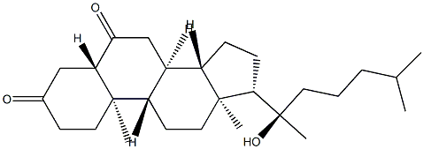 (20R)-20-Hydroxy-5α-cholestane-3,6-dione Struktur