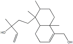 1,2,3,4,4a,7,8,8a-オクタヒドロ-5-ヒドロキシメチル-α,1,2,4a-テトラメチル-α-ビニルナフタレン-1-(1-プロパノール) 化学構造式