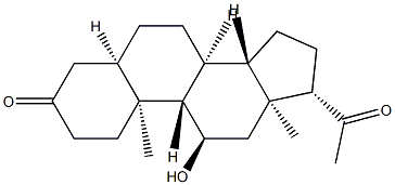 11α-Hydroxy-5β-pregnane-3,20-dione Structure
