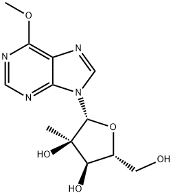 2'-C-甲基-6-O-甲基肌苷 结构式
