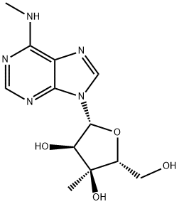 3'-beta-C-Methyl-N6-methyladenosine Struktur