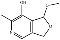 1-Methoxy-6-Methyl-1.3-dihydrofuro[3.4-c]pyridin-7-ol Struktur