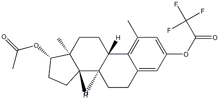 1-Methyl-17β-acetyloxy-3-trifluoroacetyloxyestra-1,3,5(10)-triene Struktur