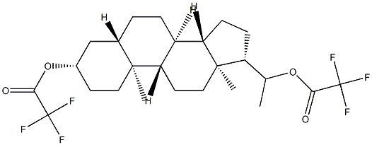 5α-Pregnane-3β,20-diol bis(trifluoroacetate) Structure