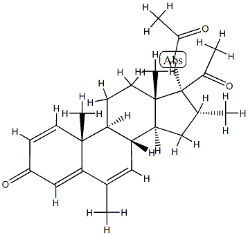 17α-(Acetyloxy)-6,16α-dimethylpregna-1,4,6-triene-3,20-dione,56630-83-2,结构式