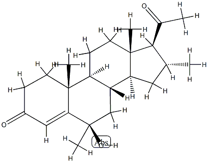 6β-Hydroxy-6α,16α-dimethylpregn-4-ene-3,20-dione,56630-84-3,结构式