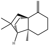 (1R,3aS)-オクタヒドロ-2,2,7aα-トリメチル-4-メチレン-1,3a-エタノ-3aH-インデン 化学構造式