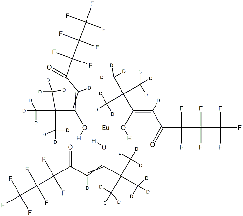 铕(III)-三(1,1,1,2,2,3,3-七氟-7,7-二甲基-4,6-辛二酮)-D30 结构式