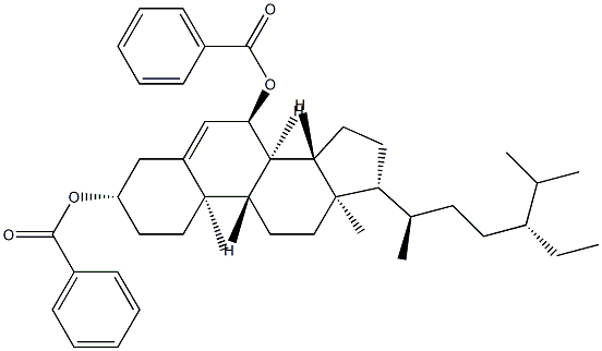 スチグマスタ-5-エン-3β,7α-ジオールジベンゾアート 化学構造式