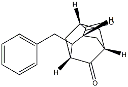 4-(フェニルメチル)トリシクロ[3.3.1.13,7]デカン-2,6-ジオン 化学構造式